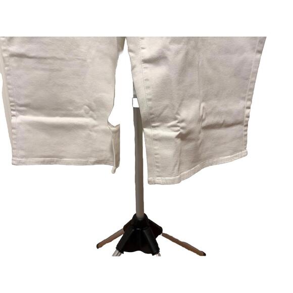 New NYDJ Wide Leg Denim Pedal Pusher Capri Pants Jeans Optic White Size 26W NWT - Picture 6 of 9